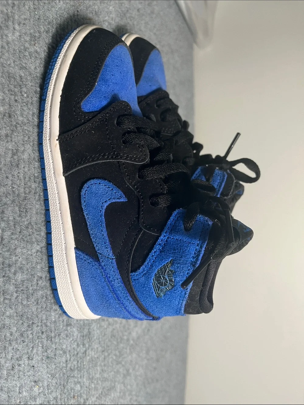 Nike Kids Black and Blue High-Top Sneakers